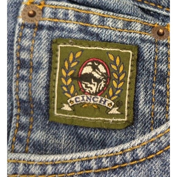 Cinch Jeans Men's 35x34 Blue Straight Green Label Western Cowboy Rodeo Denim - Picture 6 of 11